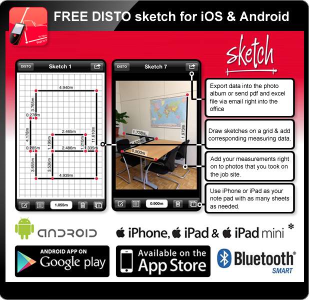 Leica DISTO Sketch - compatible with iOS and Android