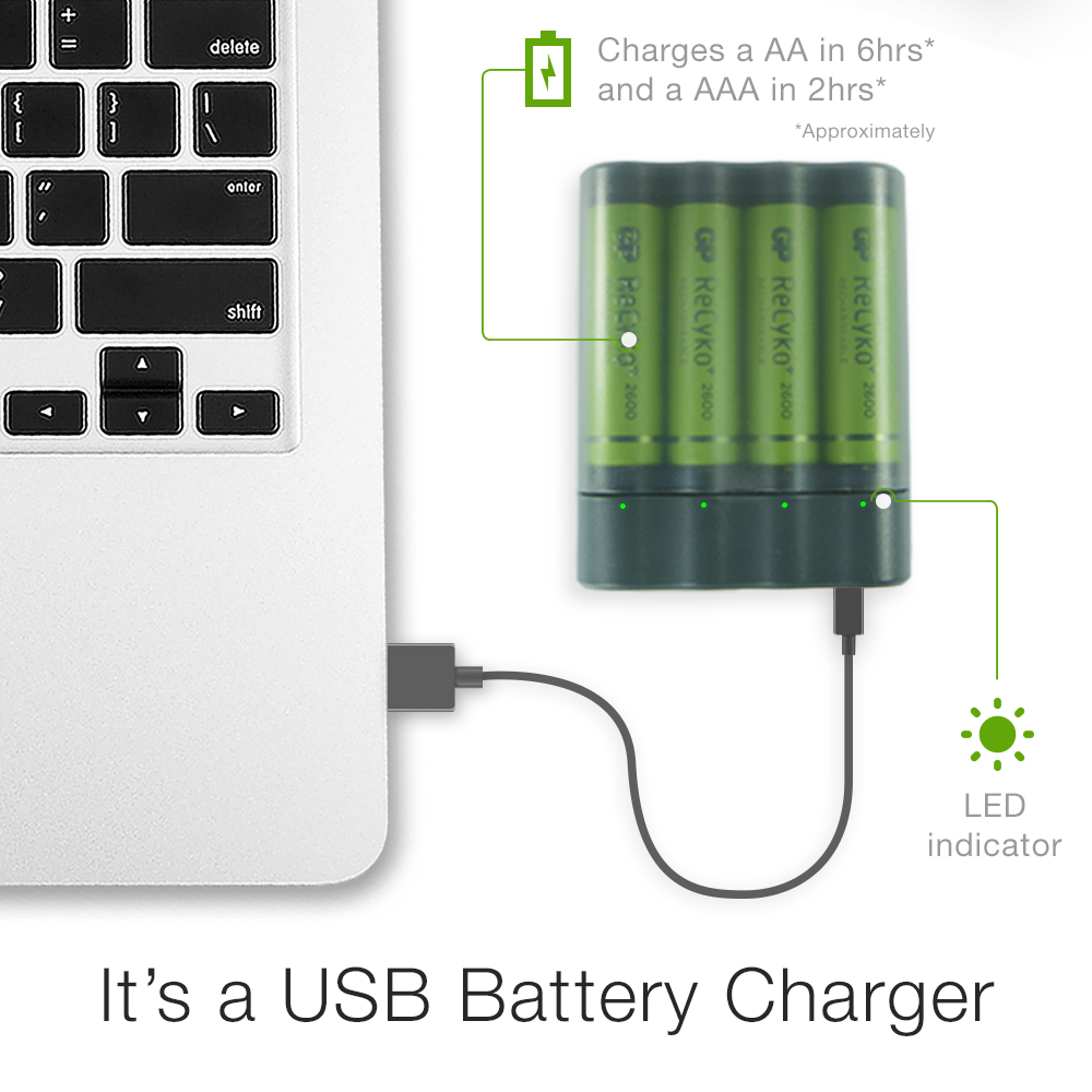 GP Charge AnyWay - USB Battery Charger