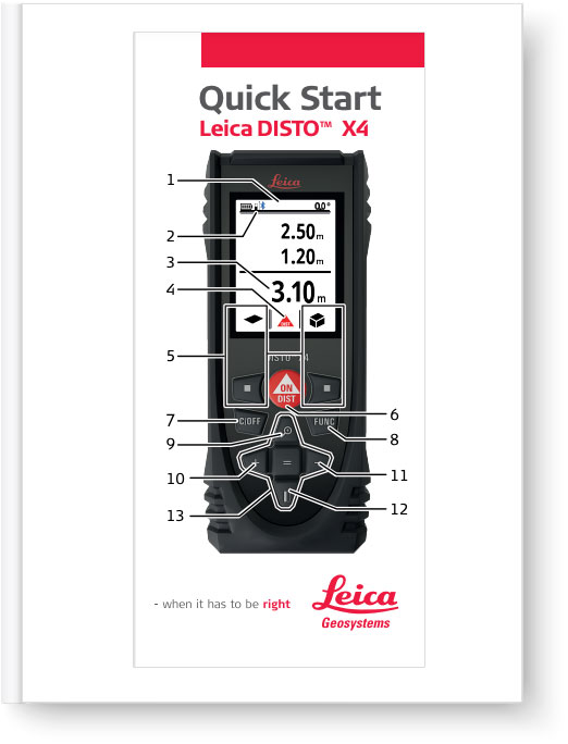 Leica DISTO X4 Quick Start Guide