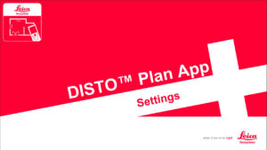 09_DISTO Plan App - Settings